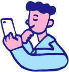 回答する大竹高校在学生のイラスト