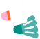 バドミントンの羽のイラスト