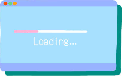 ブラウザがローディング中のイラスト