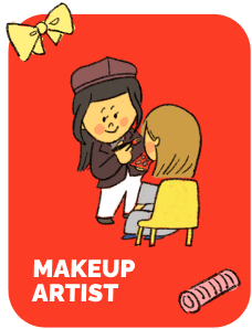 Makeup Artist のイラストカード